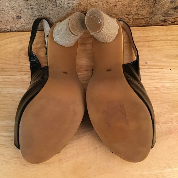 MICHAEL Kors Black Platform Slingback Sandal Sz 8M - Picture 5 of 6